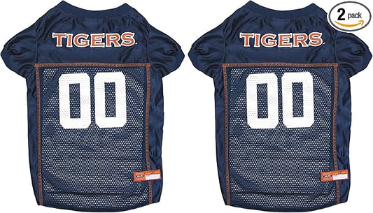Pets First NCAA College Auburn Tigers Mesh Jersey for Dogs & Cats, Medium. Licensed Big Dog Jersey with Your Favorite Football/Basketball College Team (Pack of 2)