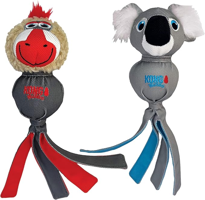 KONG Wubba Zoo Assorted Animal Dog Toy (Mandrill/Koala)