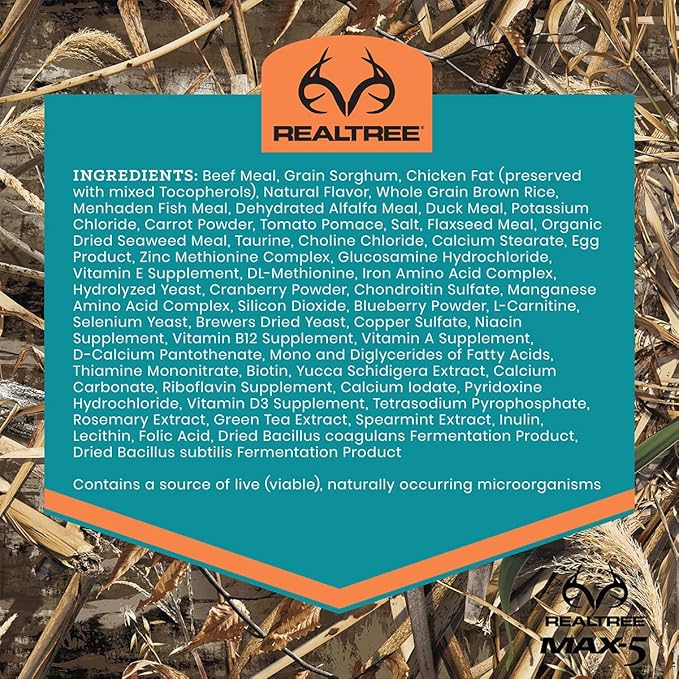 VICTOR Super Premium Dog Food – Realtree MAX-5 PRO High Protein Dry Kibble – Promotes Joint Health with Glucosamine – 30% Protein, Gluten Free for Active & Sporting Adult Dogs, 5lb