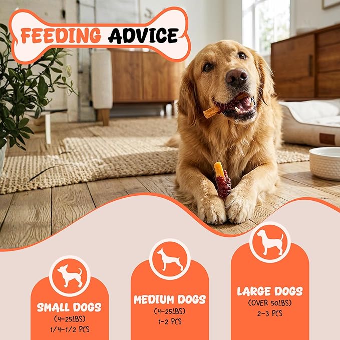 Annika Duck & Sweet Potato Wrapped Dog Treats – Healthy Low Fat, High Protein Jerky Chews, Grain-Free Training Snacks & Dental Treats for Medium & Large Dogs, 11.6 oz (Duck Wrapped Sweet Potato)