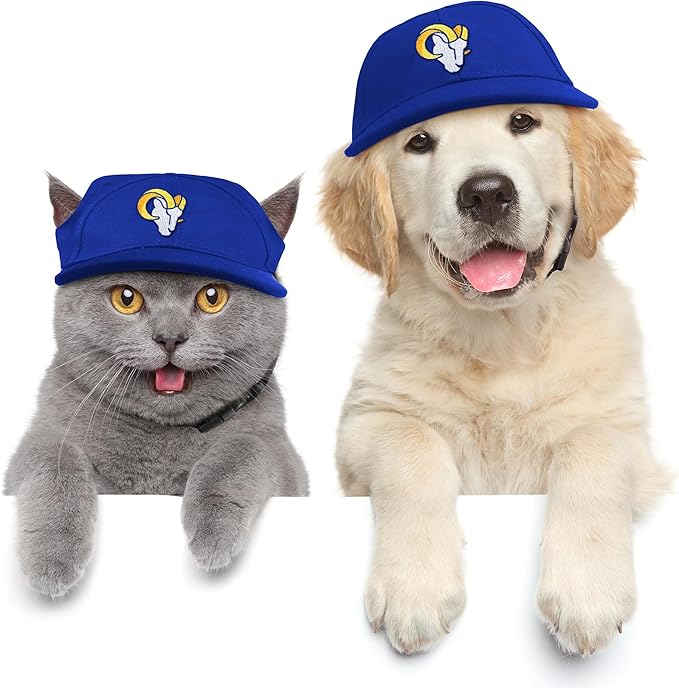 Littlearth NFL Los Angeles Rams Pet Baseball Hat, Team Color, X-Small