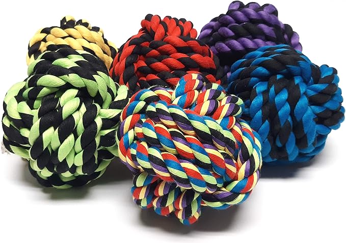 Multipet International 29002 Medium Nuts For Knots Dog Toy - Assorted Colors - Pack of 3