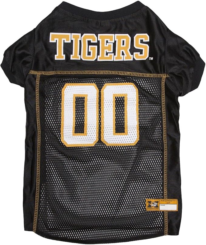 Pets First NCAA College Missouri Tigers Mesh Jersey for DOGS & CATS, Medium. Licensed Dog Jersey with your Favorite Football/Basketball College Team