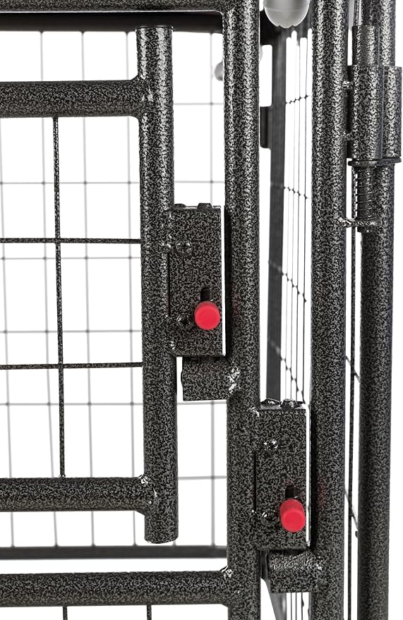 TRIXIE Deluxe Outdoor Dog Kennel with Cover, Portable and Expandable, Heavy Duty, Kennel System, Lockable, Foldable, Easy to Store, Medium