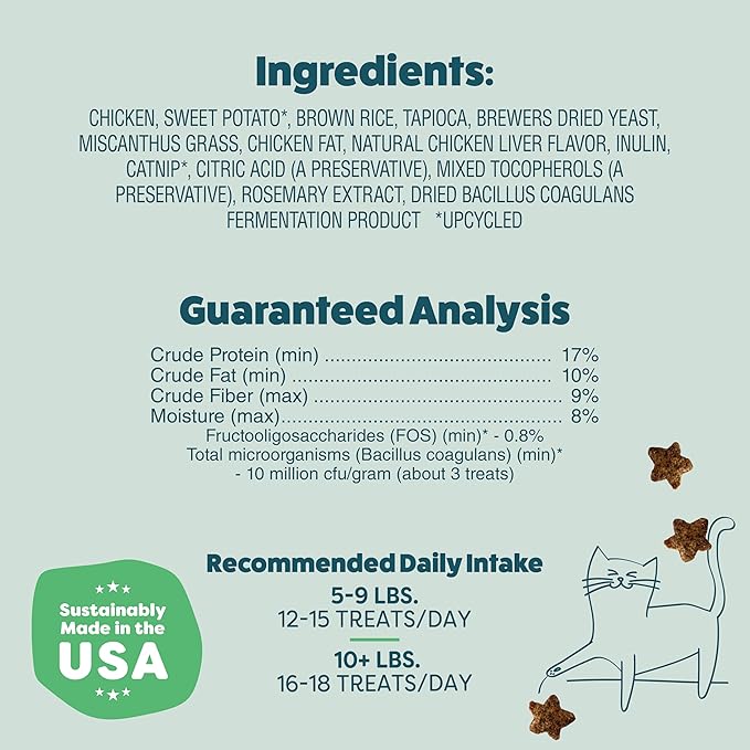 Shameless Pets Crunchy Cat Treats - Kitty Treats for Cats with Digestive Support,Natural Ingredients for Kittens,Healthy Flavored Feline Snacks - Variety Pack,(Pack of 6)