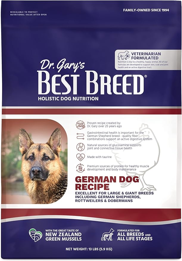 Best Breed Dr. Gary’s German Dog Diet, Digestive Health & Skin Support, 13 lb Bag
