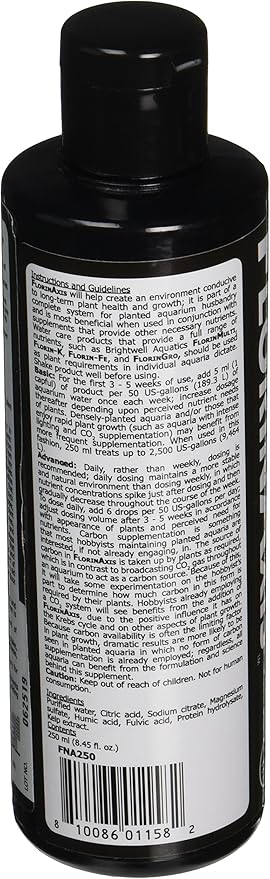Brightwell Aquatics FlorinAxis - Carbon Source & Krebs Cycle Stimulator for All Planted Aquaria, 250 ml, Green