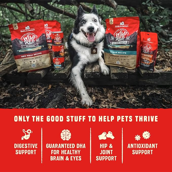 Stella & Chewy's Wild Red Dry Dog Food Raw Coated High Protein Grain & Legume Free Ocean Recipe, 3.5 lb. Bag