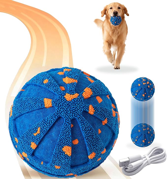 Interactive Dog Toys Dog Balls Moving Dog Toy Ball - Self Playing Ball with 3 Modes, Jumping & Shaking Interactive Toy for Boredom, Outdoor Indoor Fun for Cats and Small Medium Dogs (Blue)