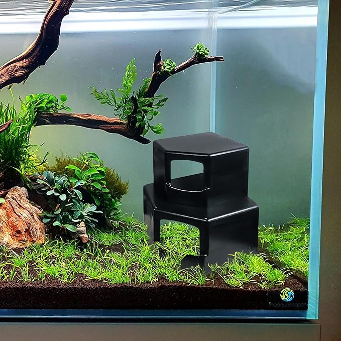 Aquarium Corner Cave Hideout for Fish, Shrimp, Axolotl & Reptiles – Natural Fish Tank Decor with Viewing Window, Terrarium Cave Hide for Betta, Plecos, Cichlids, Snakes – Safe Durable Accessories