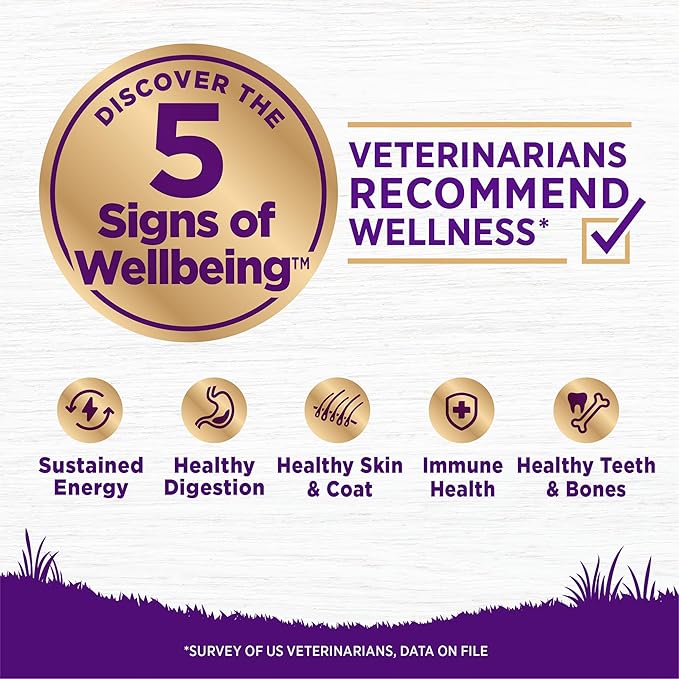 Wellness Complete Health Adult Dry Dog Food, Wholesome Grain Kibble, Natural, Chicken and Oatmeal Recipe, 26 lb Bag