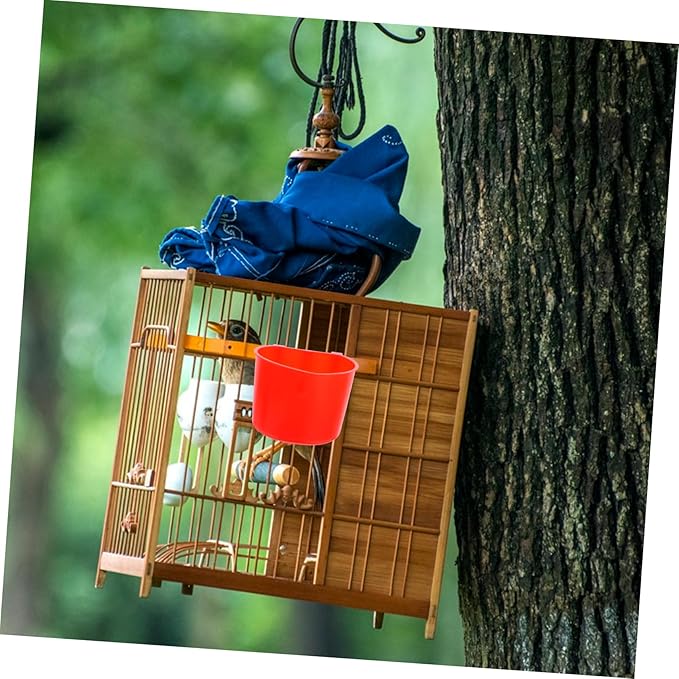 BESPORTBLE 4pcs Thickened Hanging Bird Cage Cups Removable Feeding Bowls for Small Animals Easy Install Watering Tool for and Birds Optimal Capacity