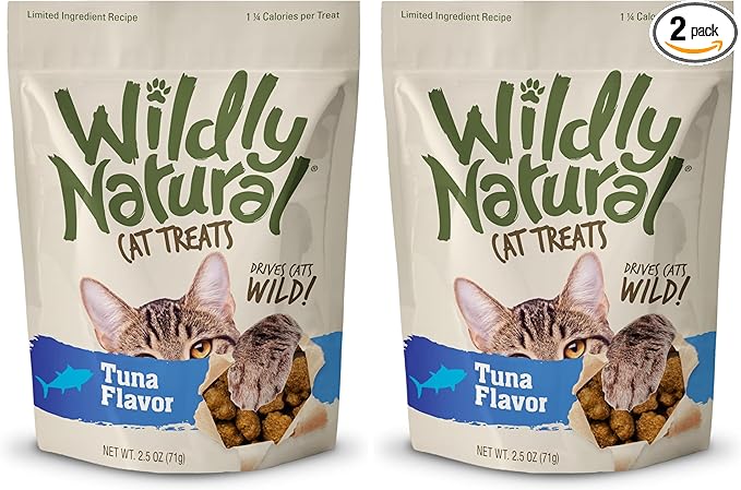 Wildly Natural Cat Treats, Tuna Flavor, 2.5 oz (Pack of 2)