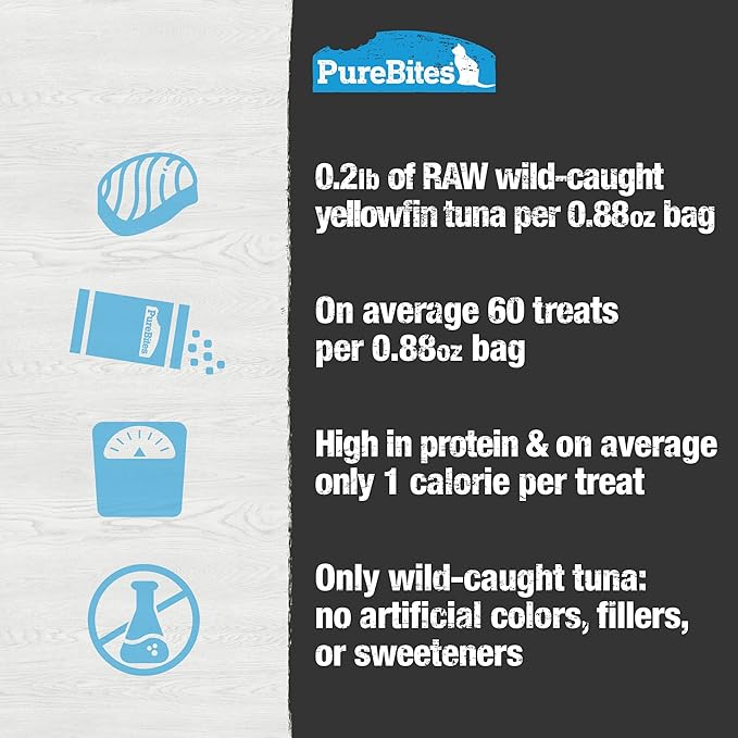 PureBites Tuna Freeze Dried Cat Treats, 0.88Oz | 25G - Value Size