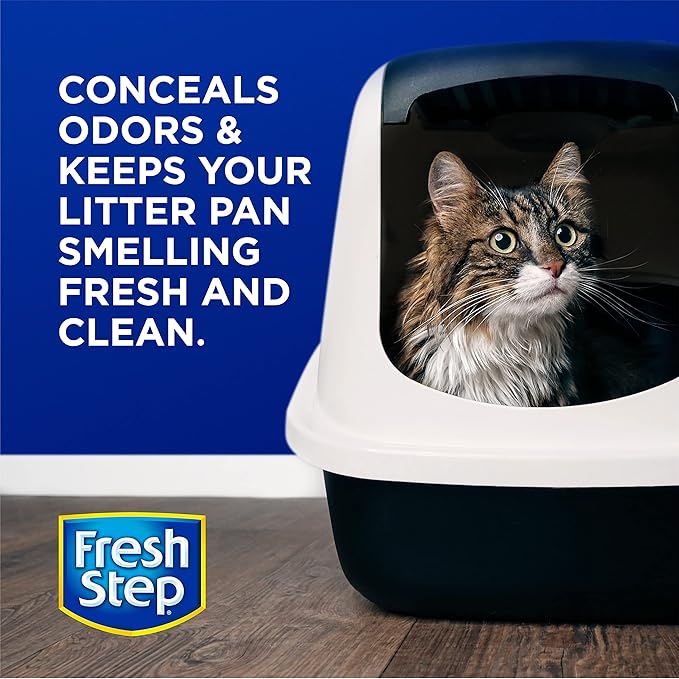 Fresh Step Cat Litter Crystals Deodorizer, Non Toxic Odor Neutralizing Crystals for Litter Boxes that Help Control Smells and Keep Home Areas Fresh, Summer Breeze Scent, 15 Ounce - 6 Pack