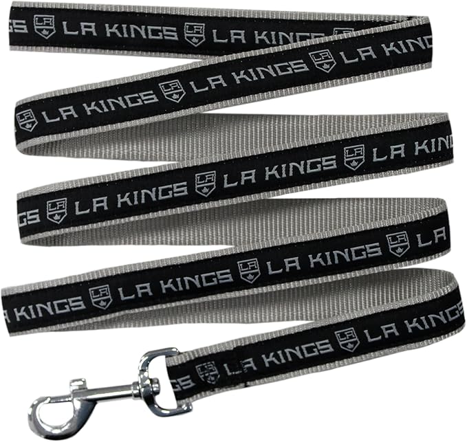 Pets First NHL Los Angeles Kings Leash for Dogs & Cats, Large. - Walk Cute & Stylish! The Ultimate Hockey Fan Leash!, 6 ft Long x 1 in Width, KNG-3031-LG