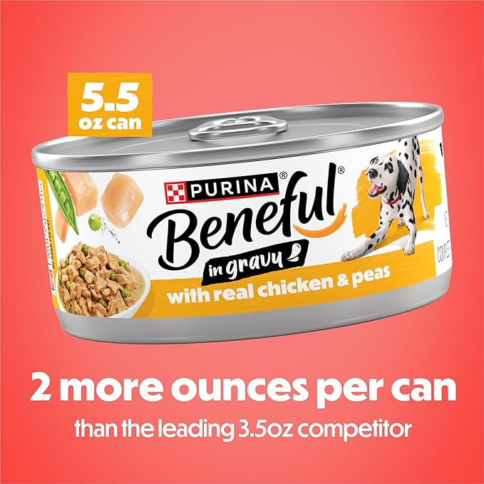 Purina Beneful with Real Chicken or Steak Flavor in Gravy Wet Dog Food Variety Pack - 5.5 oz. (Pack of 12)