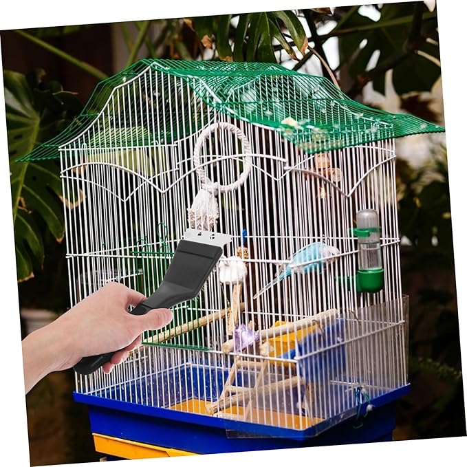 Toddmomy Bird Waste Scraper Parrot Poop Cleaner Pet Cage Brush Birdcage Cleaning Tool Multipurpose Animal Cage Cleaner