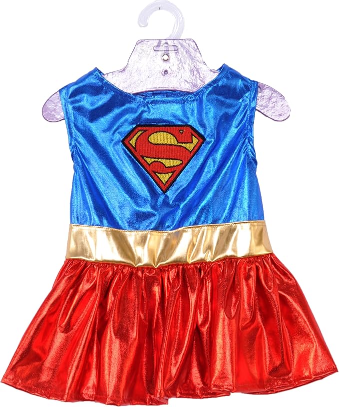 DC Comics Superheroes: Supergirl Pet Costume for For Dogs or Cats by Rubies, Medium