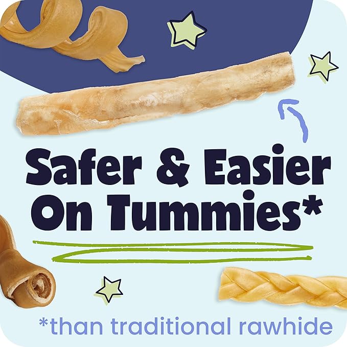 Pawstruck All Natural 5-6" Roasted Collagen Sticks for Dogs – Low Odor & Long-Lasting Bully Stick Alternative, Single Ingredient & Vet Approved – 10 Pack