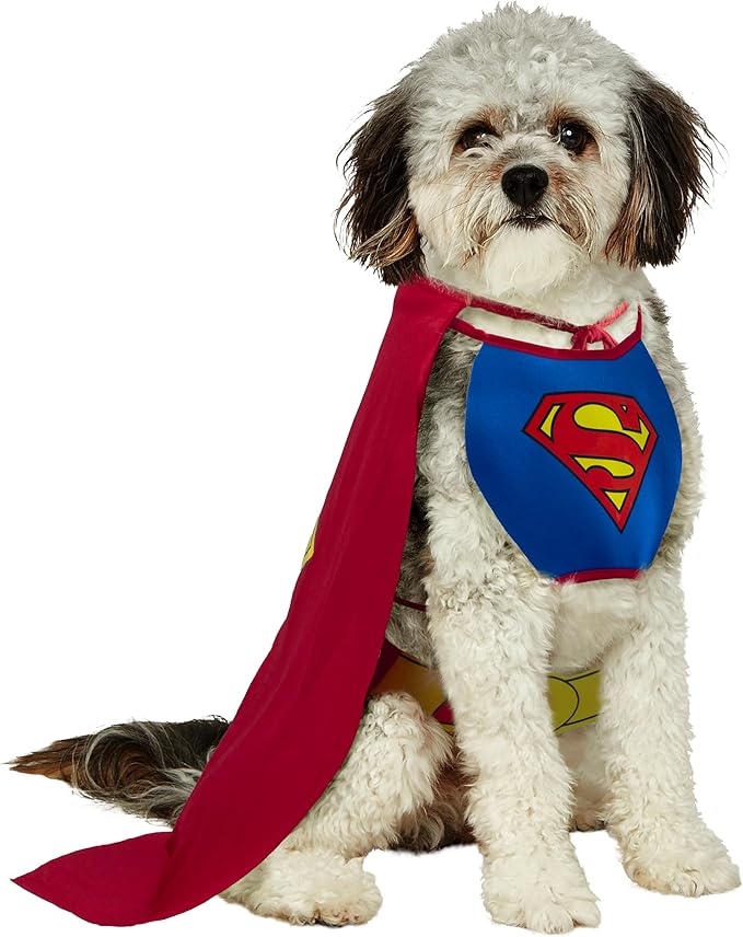 DC Comics Superheroes: Superman Pet Costume for For Dogs or Cats by Rubies, Small