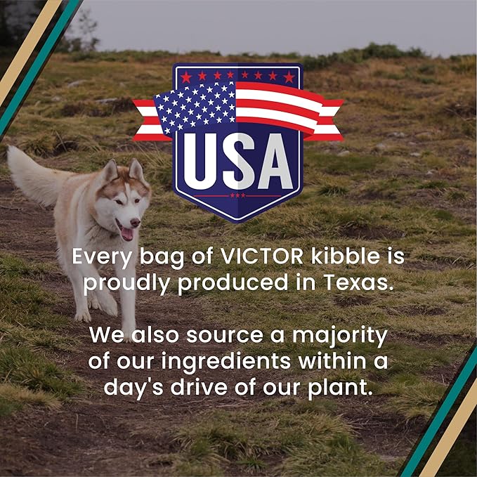 VICTOR Super Premium Dog Food – Hi-Pro Plus Dry Kibble – High Protein Dog Food with 30% Protein – Beef, Chicken, Pork, Fish Meals, Gluten Free - for High Energy and Active Dogs & Puppies, 40lbs