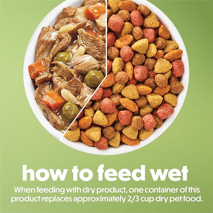 Purina Beneful Dog Food Fresh, High Protein Wet Dog Food, Dog Food Gravy, Lamb Stew with Vegetables - (Pack of 8) 10 oz. Tubs