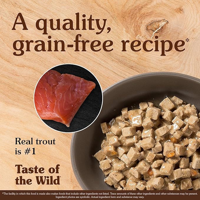 Taste of the Wild Canyon River Feline Recipe with Trout & Salmon in Gravy Canned Cat Food, 3-oz, Case of 24