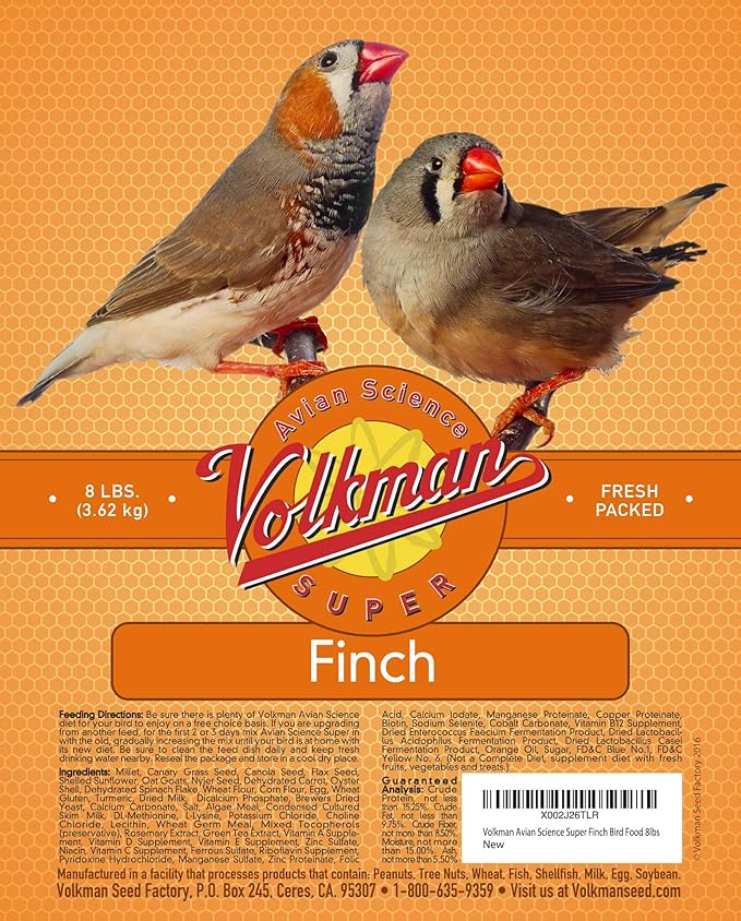 Volkman Avian Science Super Finch Bird Food 8lbs
