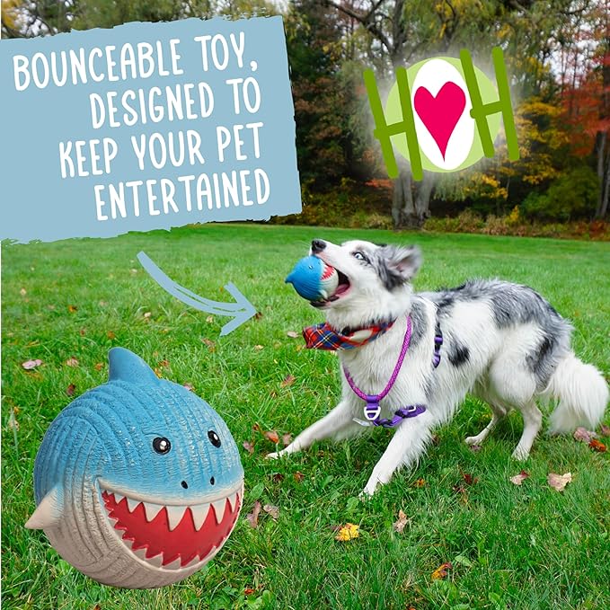 HuggleHounds Assorted Ruff-Tex Latex Ball Dog Toys - Dog Toys Rubber, Puppy Toys, Puppy Essentials, Pool Toy, Heavy Duty Squeaky Ball for Small, Medium & Large Dogs, All Breeds - HuggleMutt 3 Pack