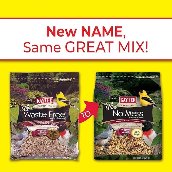 Kaytee Wild Bird Food, 5.5 Pound | Waste Free | Nut and Fruit Blend | For Multiple Bird Species | Pack of 2