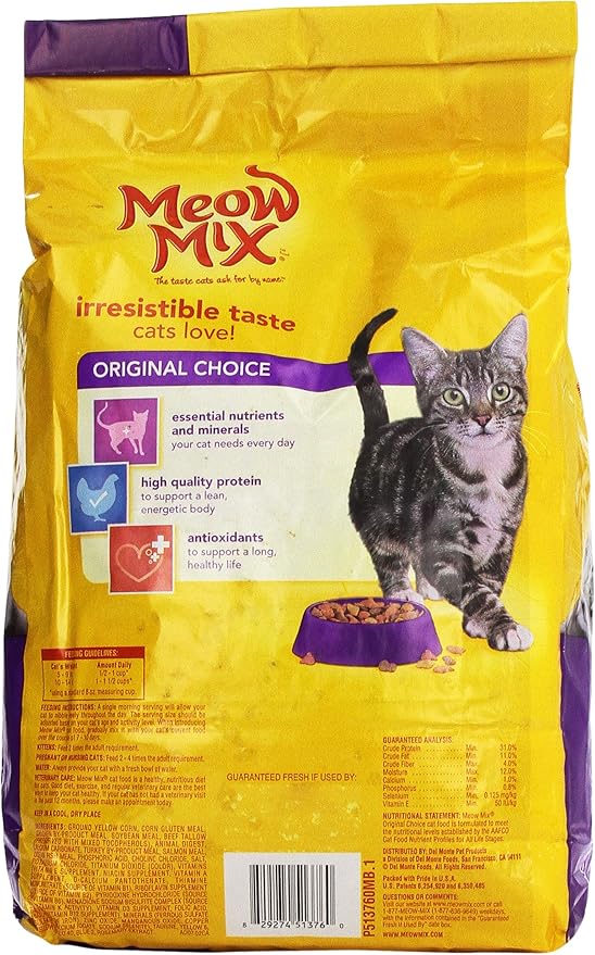 Meow Mix Cat Food, Original Choice, 6.3 lb