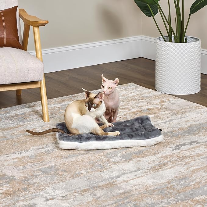 MidWest Homes for Pets Reversible Pet Bed; Machine Washable; Great for Small Dog Breeds; Spotted Gray; 22"; 40222-FVGYS
