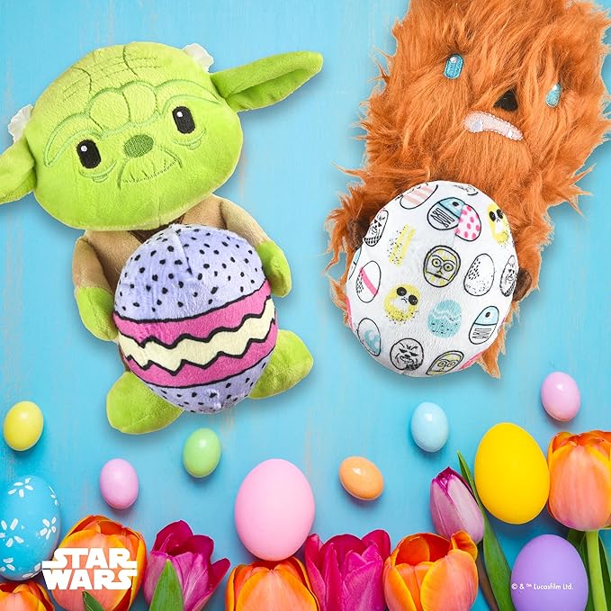 STAR WARS: Easter 9" Yoda Easter Egg Squeaker Pet Toy| 9 Plush Squeaker Easter Yoda Pet Toy Toy for Dogs Easter Stuffed Yoda 9 inch