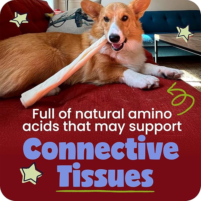 Pawstruck All Natural 5-6" Roasted Collagen Sticks for Dogs – Low Odor & Long-Lasting Bully Stick Alternative, Single Ingredient & Vet Approved – 40 Pack