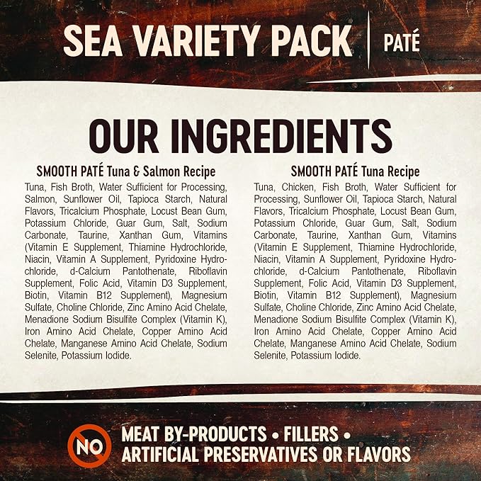 Wellness CORE Tiny Tasters Pate Variety Pack Adult Wet Cat Food, Natural, Protein Rich, Grain Free, Sea Recipies, 1.75 oz, Pack of 12 Pouches