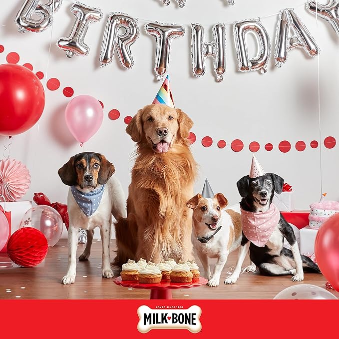 Milk-Bone Celebrate Birthday Cake Artificially Flavored Biscuits, Small Dog Treats, 8 oz. Bag (Pack of 2)