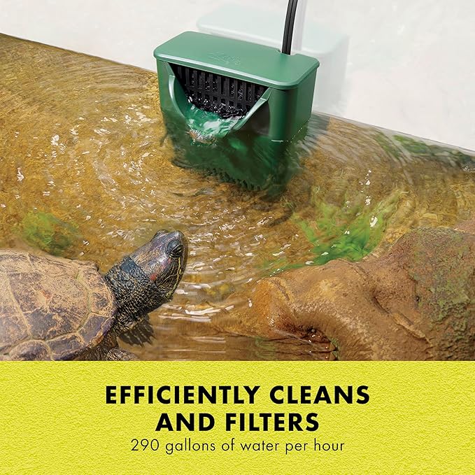 Zilla Aquactic Pet Reptile Internal Water Filter, For Up To 40 Gallons of Water