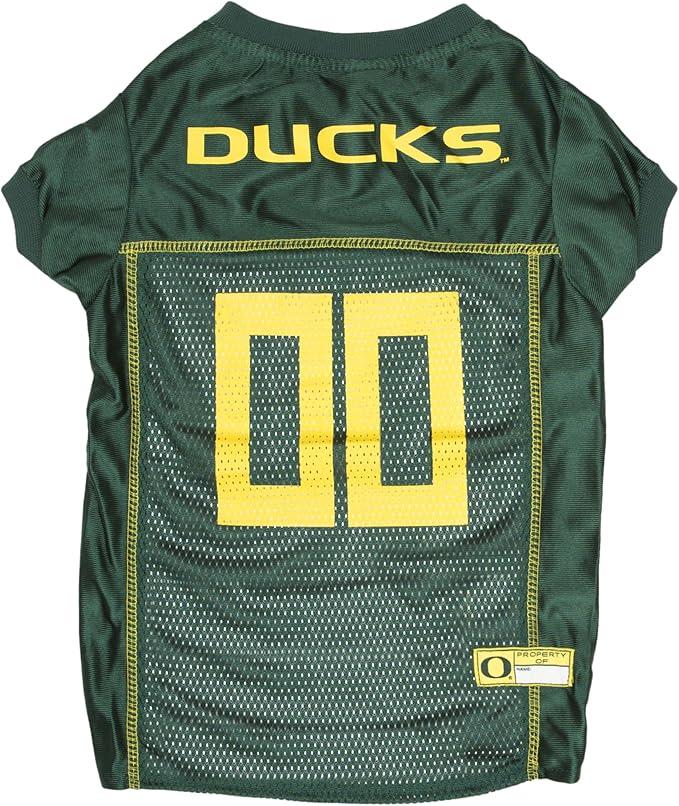 Pets First NCAA College Oregon Ducks Mesh Jersey for DOGS & CATS, X-Large. Licensed Dog Jersey with your Favorite Football/Basketball College Team