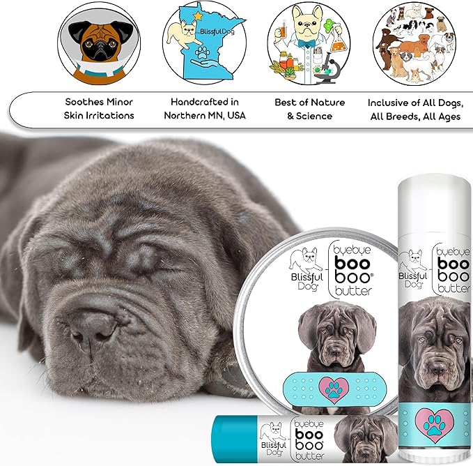 The Blissful Dog .50 oz Tube Neapolitan Mastiff Booboo Butter