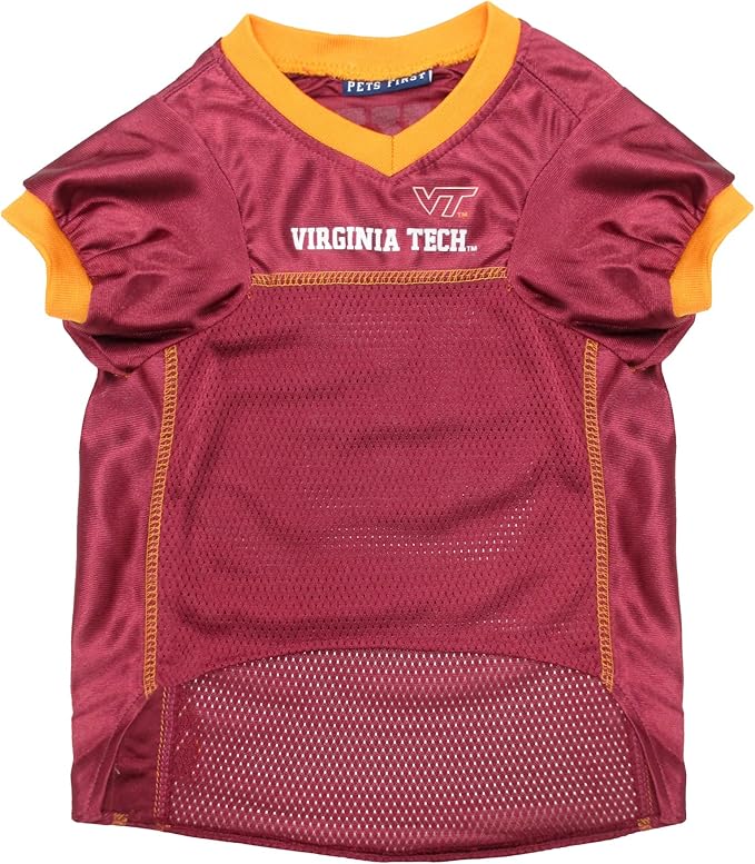 Pets First NCAA College Virginia Tech Hokies Mesh Jersey for DOGS & CATS, X-Small.Licensed Dog Jersey with your Favorite Football/Basketball College Team