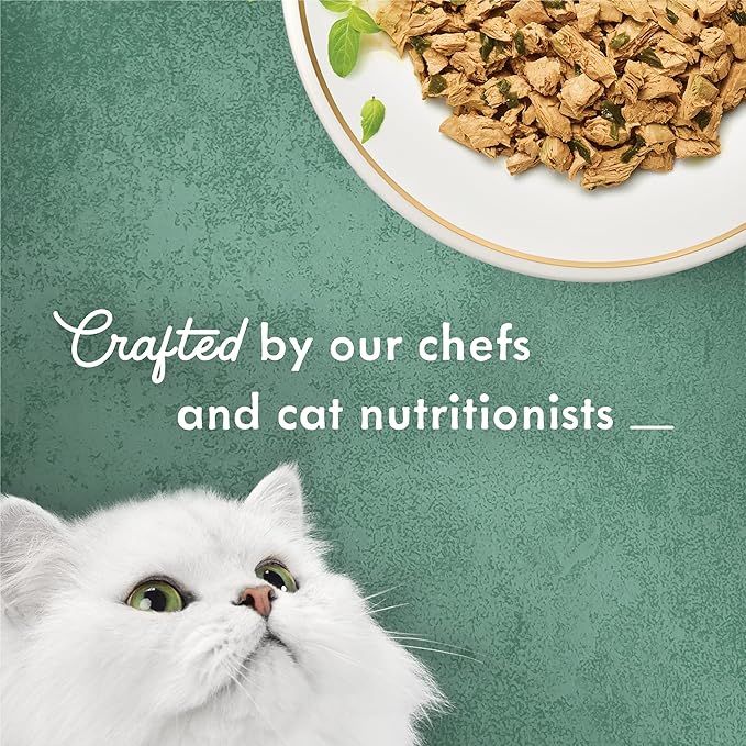Fancy Feast Purina Wet Cat Food Medleys Shredded White Meat Chicken Fare with Spinach in Savory Cat Food Broth - 3 oz. Cans (Pack of 48)