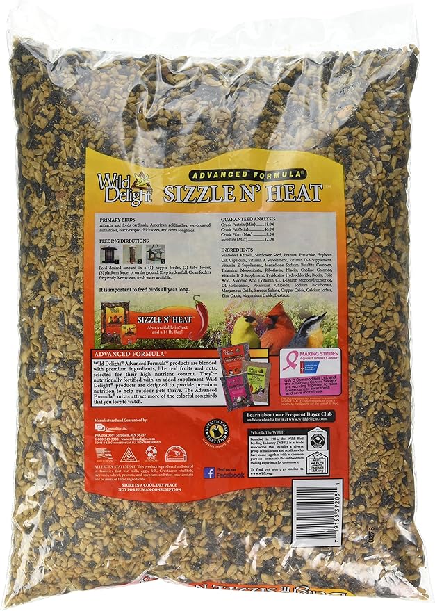 Wild Delight Sizzle N' Heat Bird Food (5 lb) and Wagner's Deluxe Treat Blend Wild Bird Food (4 Pound)