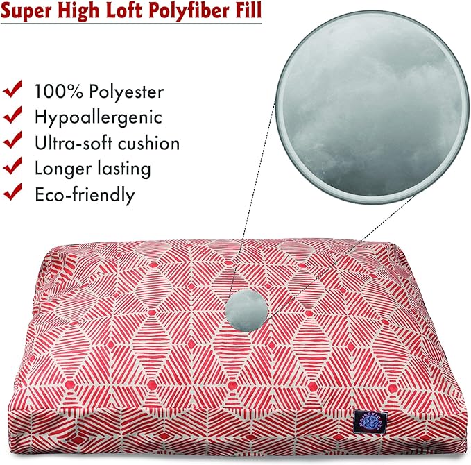 Majestic Pet Charlie Salmon Medium Rectangle Pet Bed