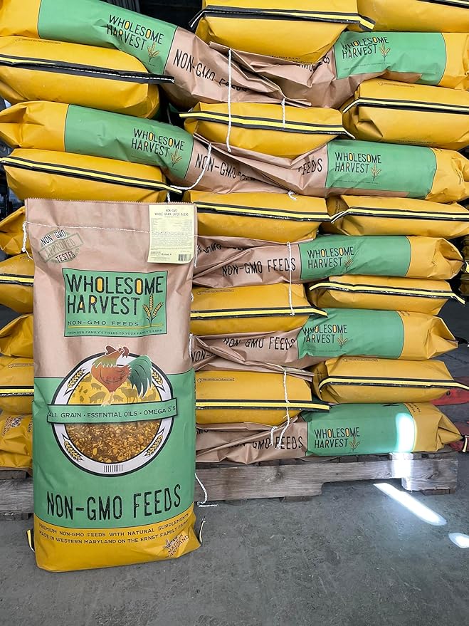 All Flock Feed, High Nutrition Layer for Flocks, Non-GMO Duck, Turkey, Geese and Chicken, Whole Grain 40 lbs Pack