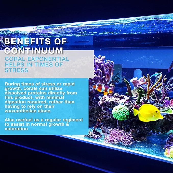 Continuum Aquatics Coral Exponential - Coral growth accelerator & amino acid complex for live corals & reef aquaria, 500 ml