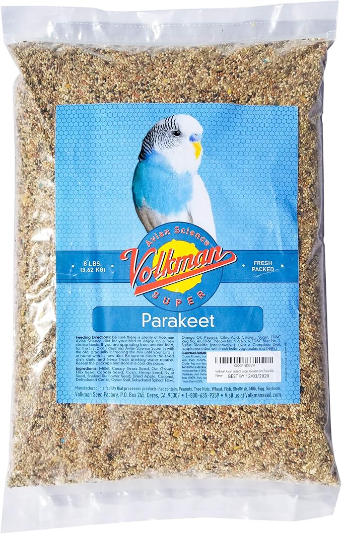 Volkman Avian Science Super Parakeet Bird Food 8lb