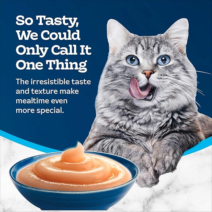 Blue Buffalo Tastefuls Purées Natural Cat Food Complement with 5 Ingredients, Chicken, Tuna, Beef, 3-oz Resealable Pouches, 12-ct Variety Pack
