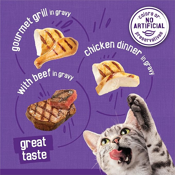 Friskies Purina Gravy Wet Cat Food Variety Pack, Meaty Bits - 5.5 oz. Cans (Packs of 48)