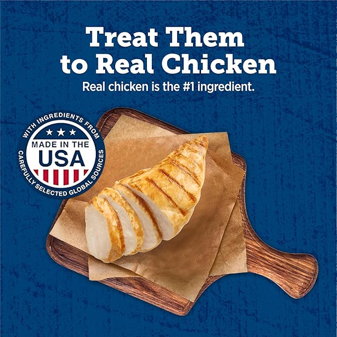 Blue Buffalo True Chews Premium Jerky Cuts Dog Treats, Made in the USA with Natural Ingredients, Chicken, 12-oz Bag, (Pack of 6)